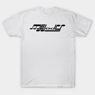 Melody Word Art Black T-Shirt